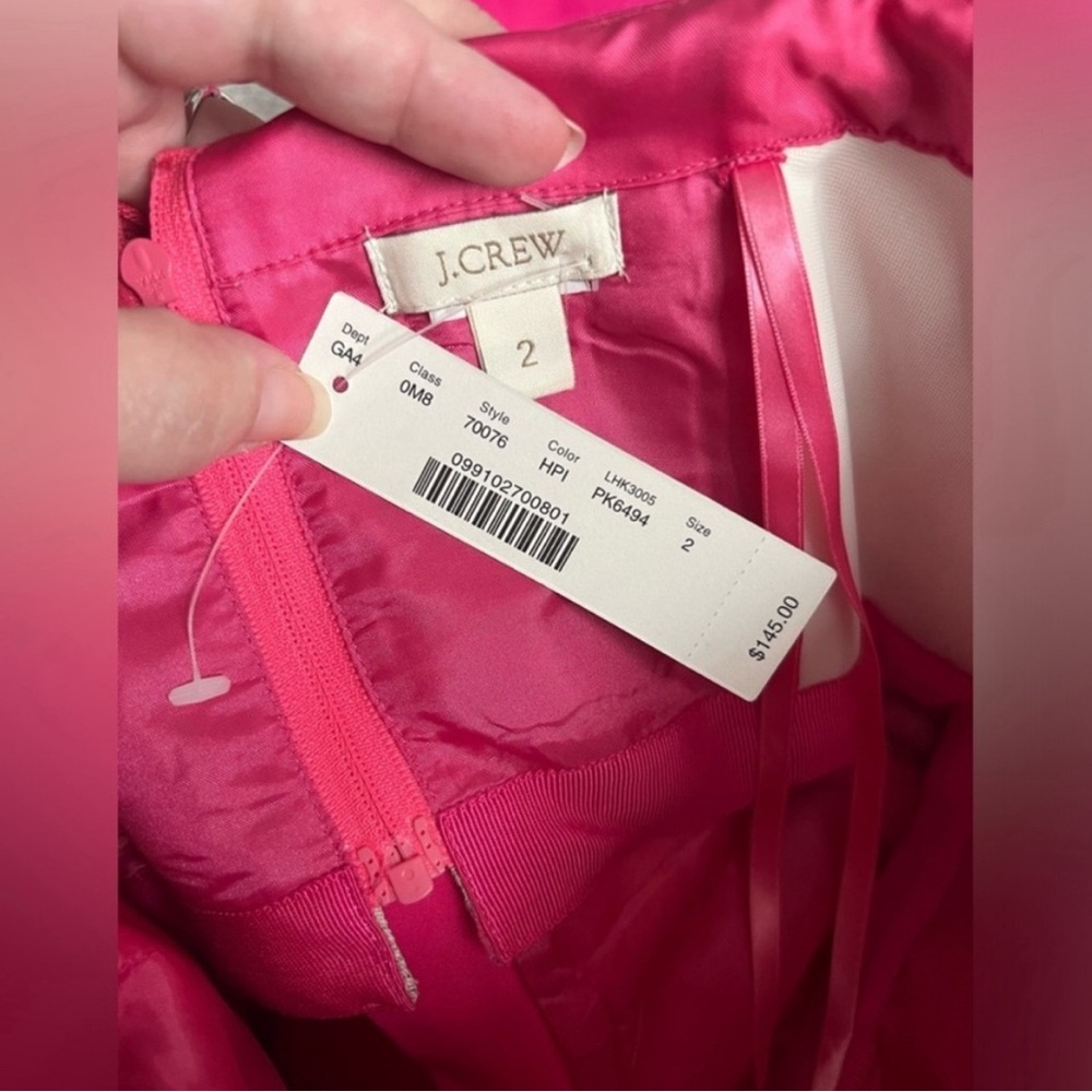 J Crew - Strapless Pink Flamenca Dress - Size 2 NWT - Picture 6 of 6
